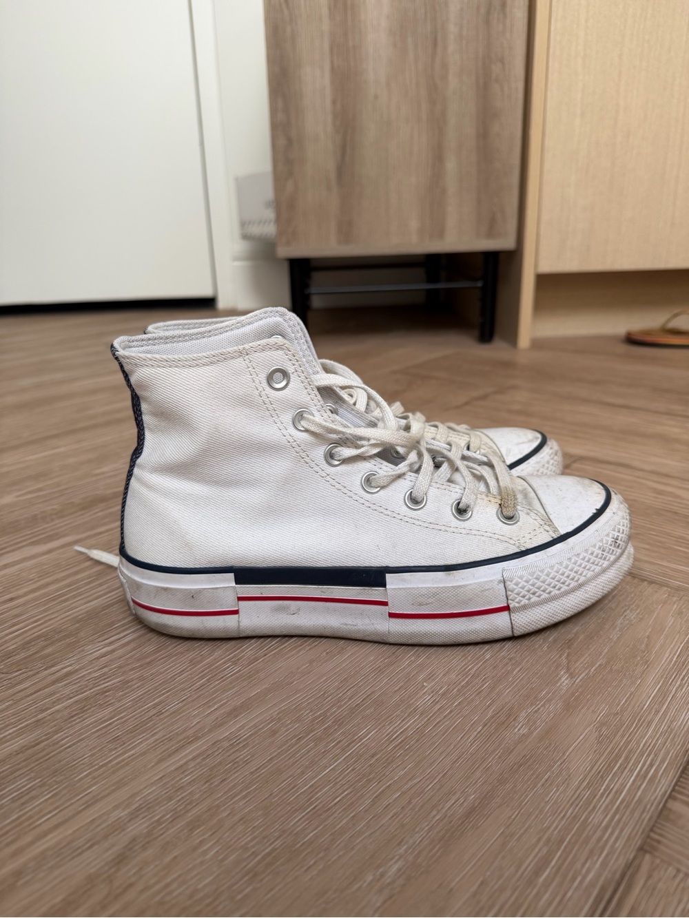 Converse white lift Hi plus sneakers
